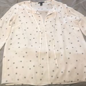 Black and white blouse